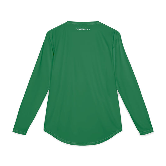 TMK Green Polyester Long Sleeve Top