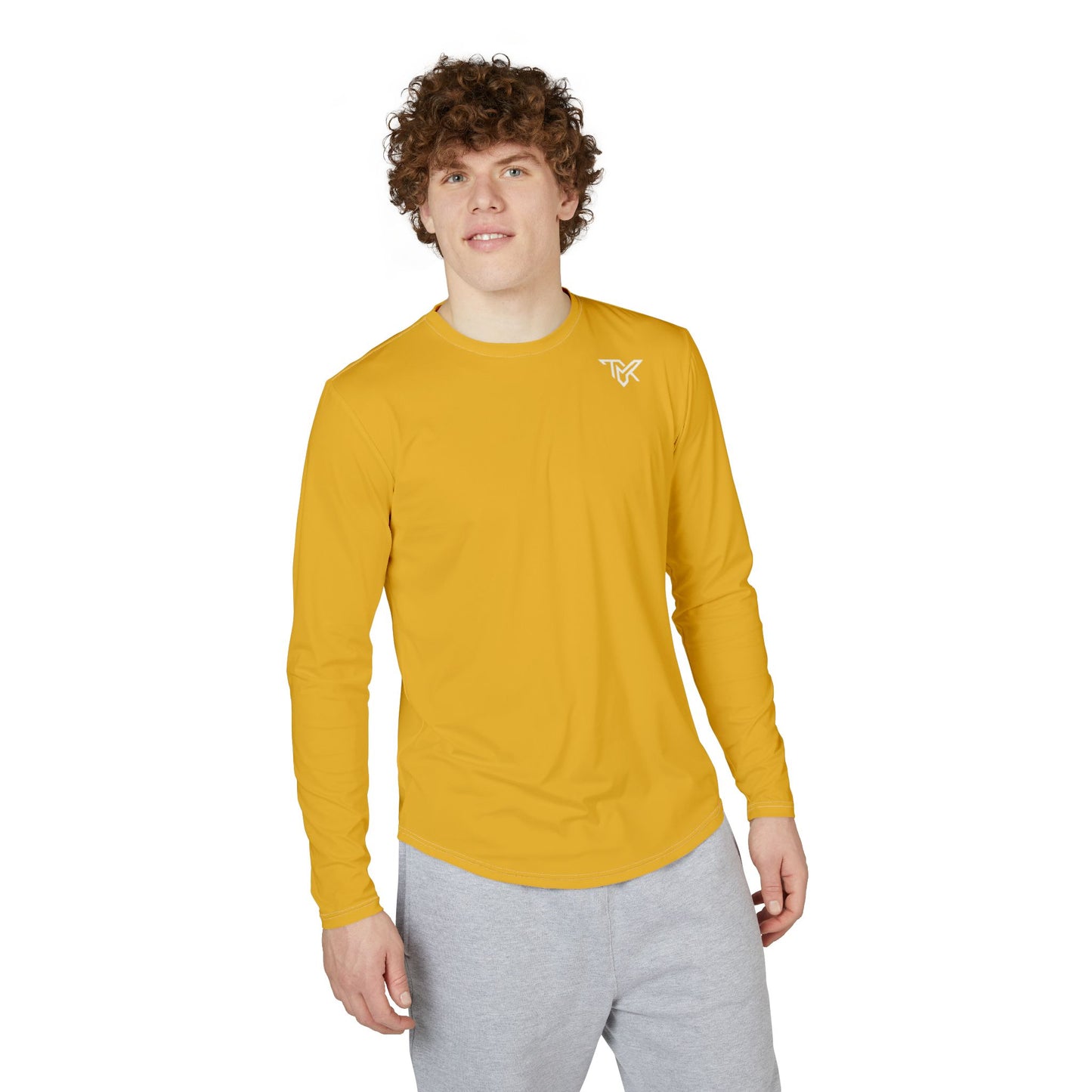 TMK Yellow Polyester Long Sleeve Top