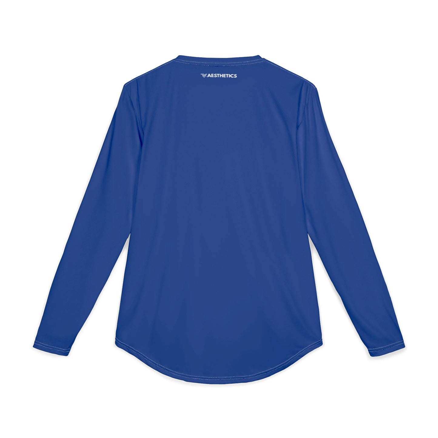 TMK Dark Blue Polyester Long Sleeve Top