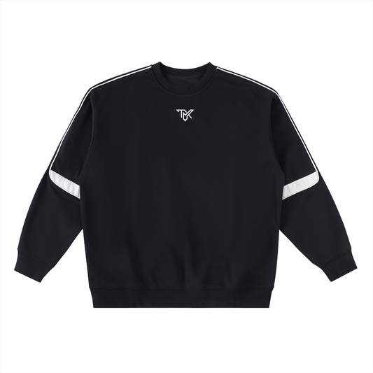 TMK Aesthetics Oversized Crewneck Taped Sweatshirt