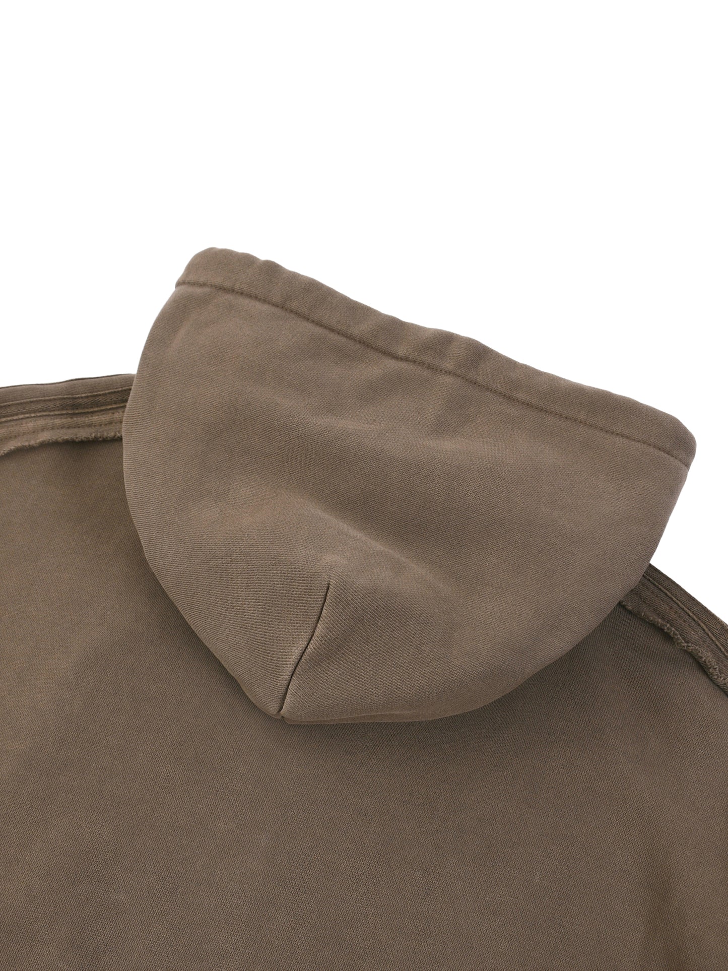 TMK Aesthetics Snow Washed Tape Raw Edge Hoodie